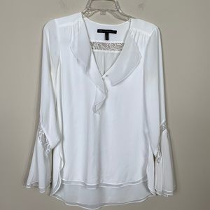 White House Black Market | White Hi Low Blouse